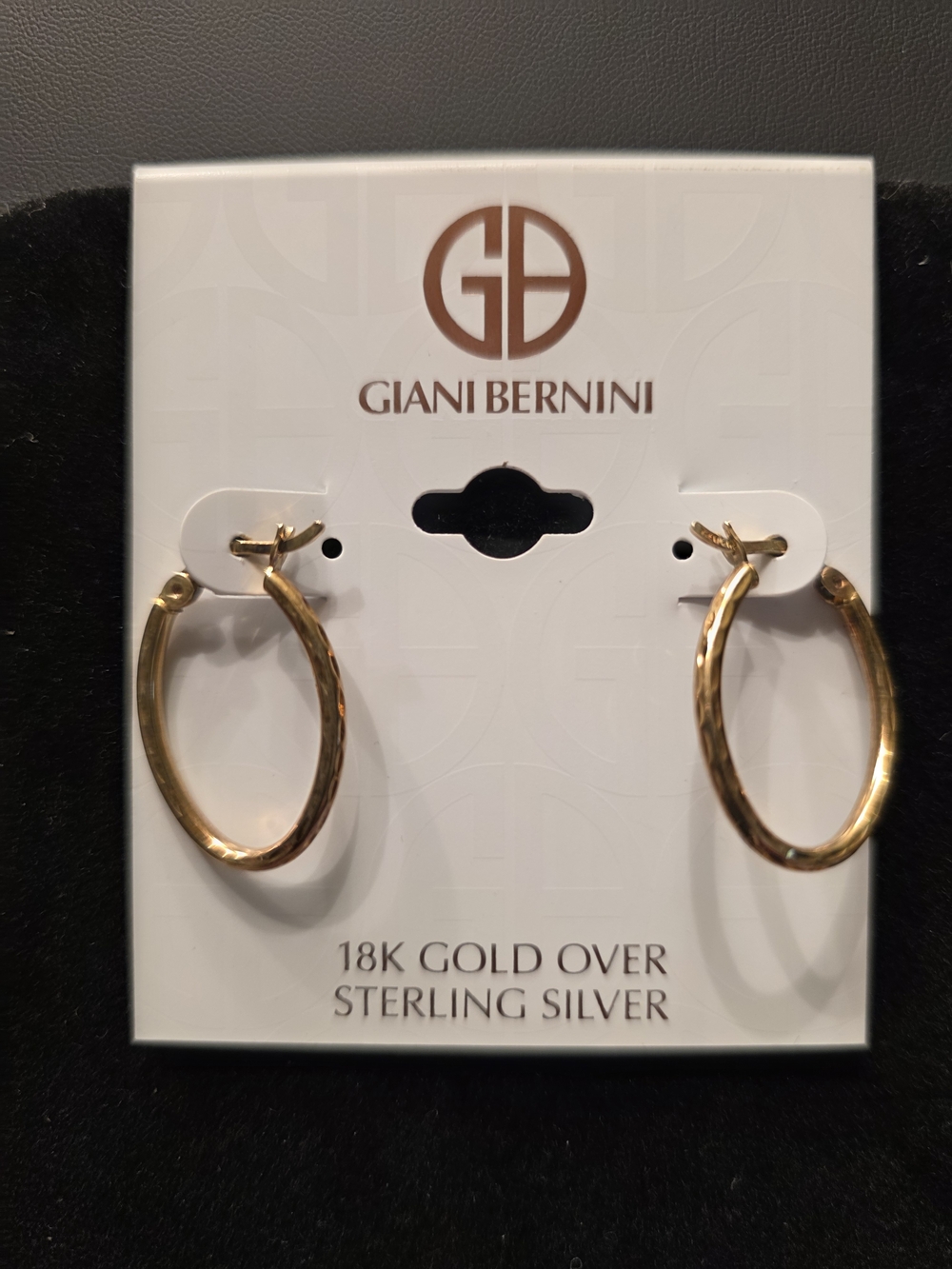 #374 Giani Bernini Gold Hoop Earrings - 18K Gold Over Sterling Silver